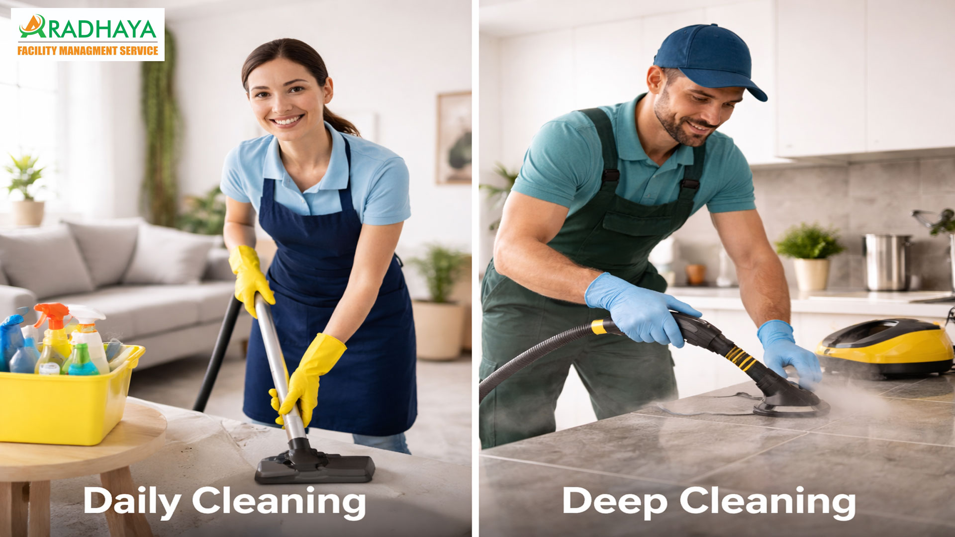 🧼 Daily vs Deep Cleaning: Which Service Do You Need for Your Home or Office?